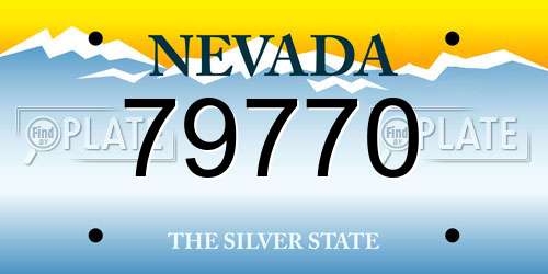 79770 Nevada License Plate