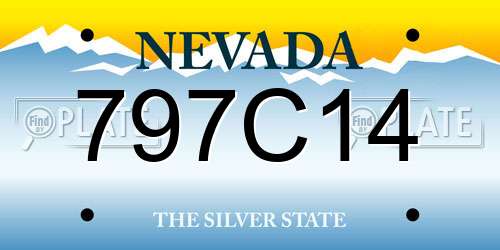 797C14 Nevada License Plate