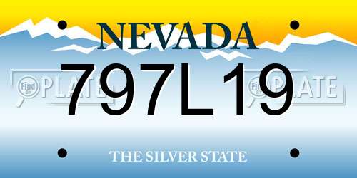 797L19 Nevada License Plate