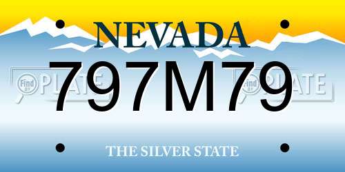 797M79 Nevada License Plate