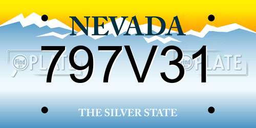 797V31 Nevada License Plate