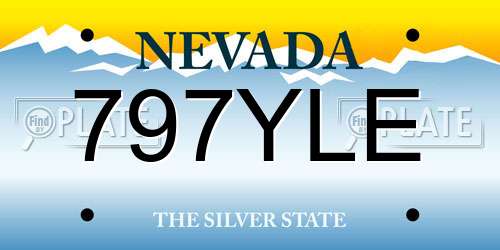 797YLE Nevada License Plate
