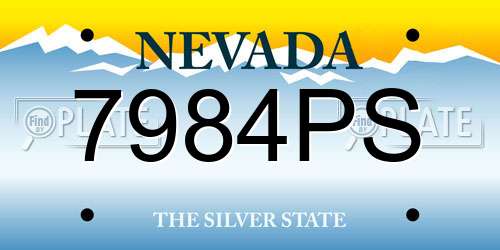 7984PS Nevada License Plate