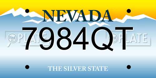 7984QT Nevada License Plate