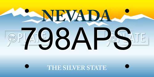 798APS Nevada License Plate