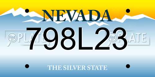 798L23 Nevada License Plate