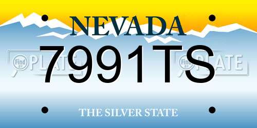 7991TS Nevada License Plate