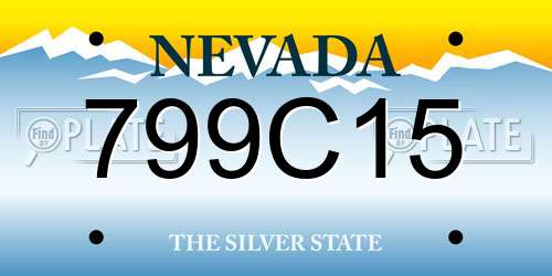 799C15 Nevada License Plate