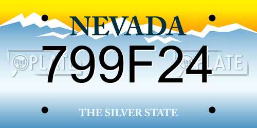 799F24 Nevada License Plate