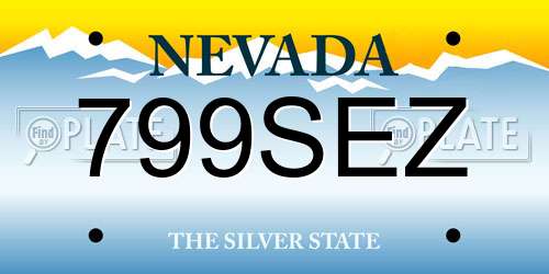 799SEZ Nevada License Plate