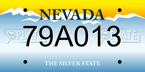 79A013 Nevada License Plate