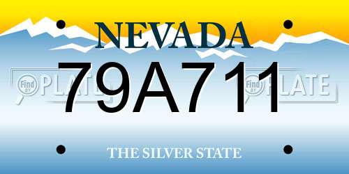 79A711 Nevada License Plate