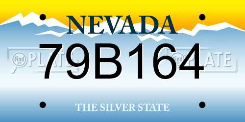 79B164 Nevada License Plate