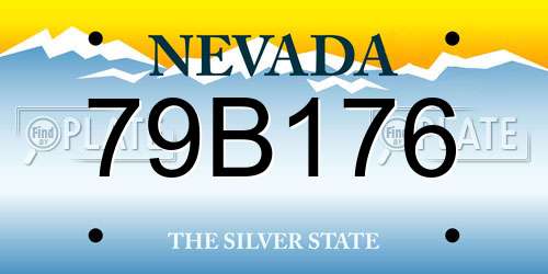 79B176 Nevada License Plate