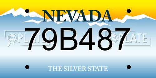 79B487 Nevada License Plate