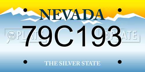 79C193 Nevada License Plate