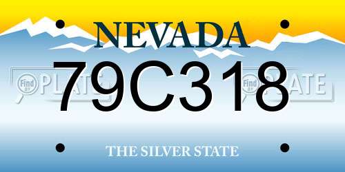 79C318 Nevada License Plate