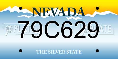 79C629 Nevada License Plate