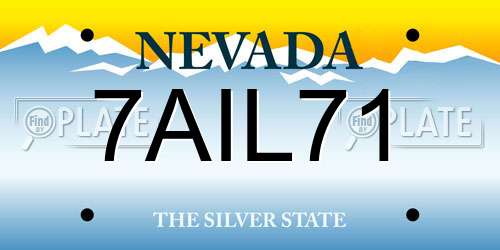 7AIL71 Nevada License Plate