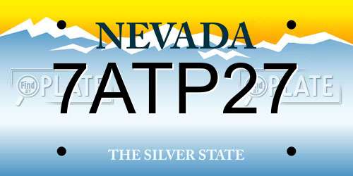 7ATP27 Nevada License Plate