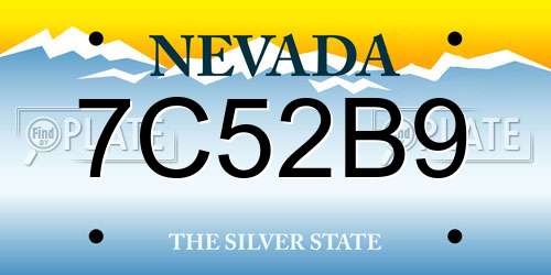 7C52B9 Nevada License Plate