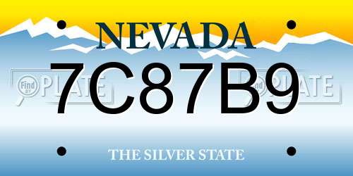7C87B9 Nevada License Plate