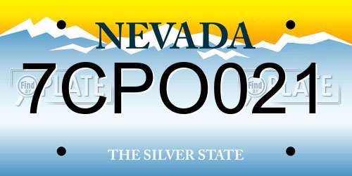 7CPO021 Nevada License Plate