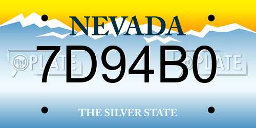 7D94B0 Nevada License Plate