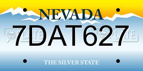 7DAT627 Nevada License Plate