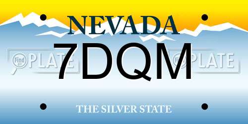 7DQM Nevada License Plate