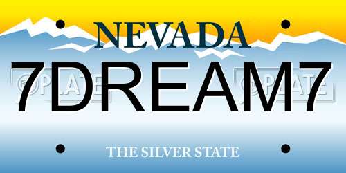 7DREAM7 Nevada License Plate