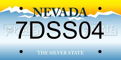 7DSS04 Nevada License Plate