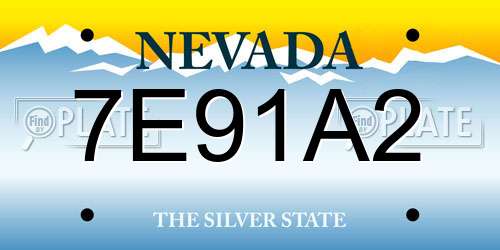 7E91A2 Nevada License Plate