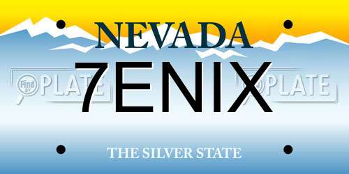7ENIX Nevada License Plate
