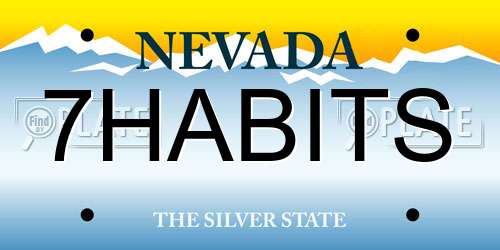 7HABITS Nevada License Plate
