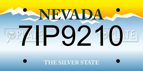 7IP9210 Nevada License Plate