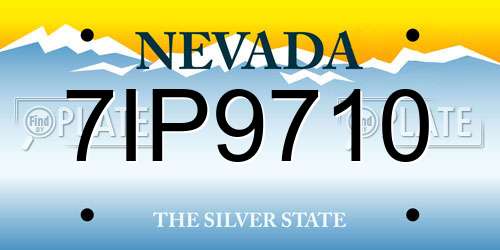 7IP9710 Nevada License Plate