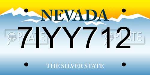 7IYY712 Nevada License Plate