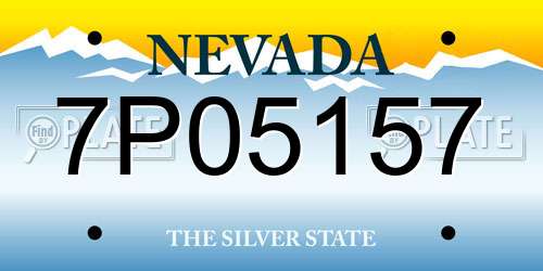 7P05157 Nevada License Plate