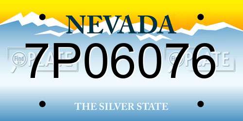 7P06076 Nevada License Plate