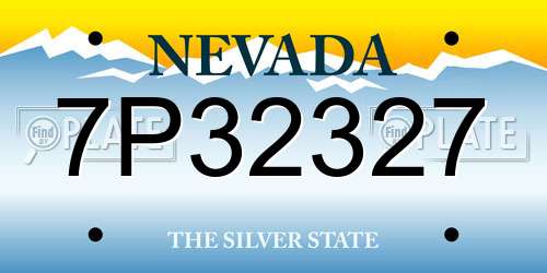 7P32327 Nevada License Plate