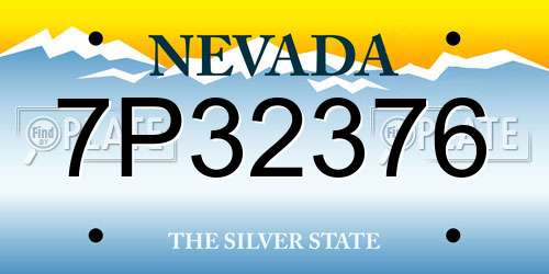 7P32376 Nevada License Plate