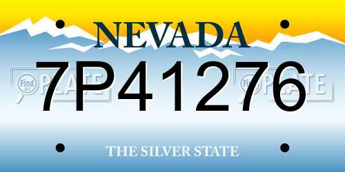 7P41276 Nevada License Plate