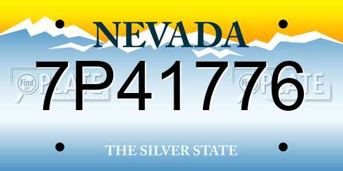 7P41776 Nevada License Plate