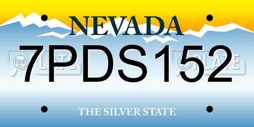 7PDS152 Nevada License Plate