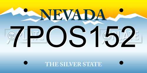 7POS152 Nevada License Plate