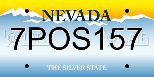 7POS157 Nevada License Plate