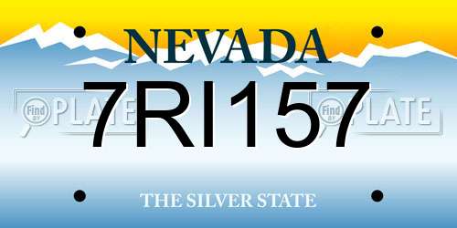 7RI157 Nevada License Plate