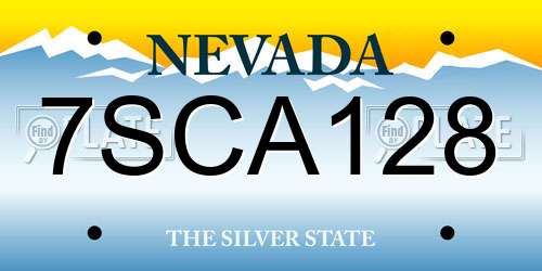 7SCA128 Nevada License Plate