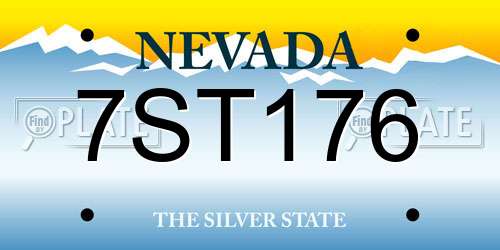 7ST176 Nevada License Plate